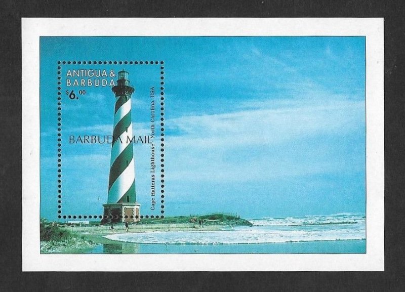 SD)1998 ANTIGUA & BARDUDA LIGHTHOUSE ED CAPE HATTERAS, SOUVENIR SHEET, MNH