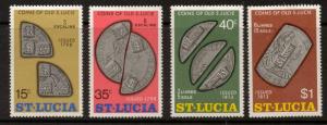 ST.LUCIA SG374/7 1974 COINS OF OLD ST LUCIA MNH