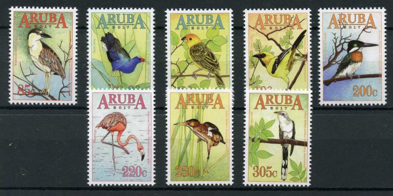 Aruba 2017 MNH Birds Herons Kingfishers Flamingos Cuckoos Orioles 8v Set Stamps