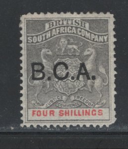 British Central Africa 1893 Overprint 4sh Scott # 11 MH NG