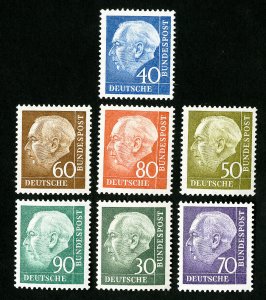 Germany Stamps # 755-61 VF OG NH Catalog Value $34.70