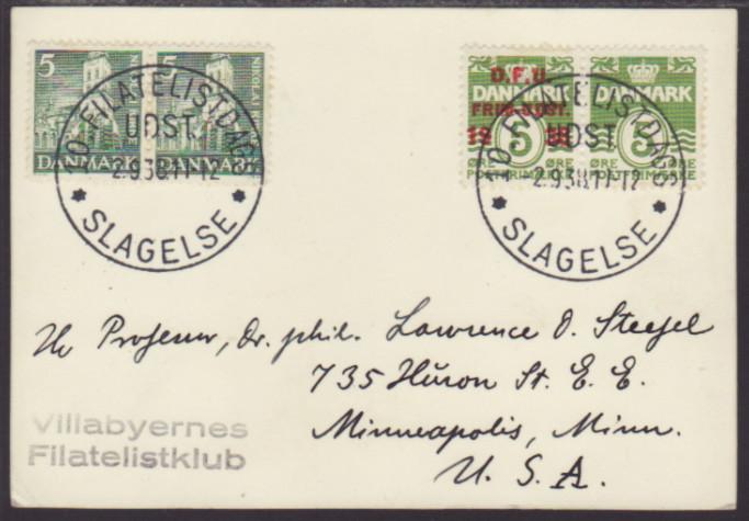 Denmark 263 Numeral 1938 Pen FDC