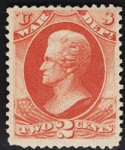 US #O115 2c Rose Red War Department MINT Hinged SCV $15.00