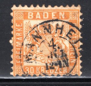 Baden #25  F/VF, Used  CV $2250.00....  0410022