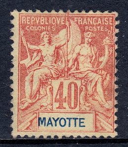 Mayotte - Scott #14 - MLH - Regummed, minor scuff on perf UR - SCV $22