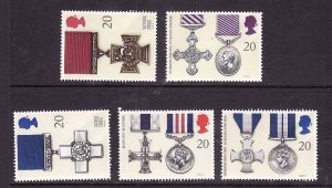 Great Britain-Sc#1331-5- id5-unused NH set-Military-Medals-1990-