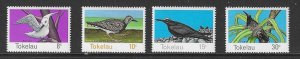 TOKELAU ISLANDS SG57/60 1977 BIRDS OF TOKELAU  MNH