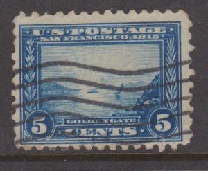 1913 Panama Pacific 5c Perf 10 Sc#403 U