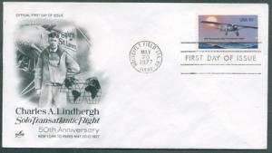 #1710 Lindbergh Flight FDC ArtCraft Cachet