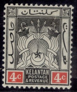 MALAYSIA - Kelantan GV SG17, 4c black & red, M MINT.