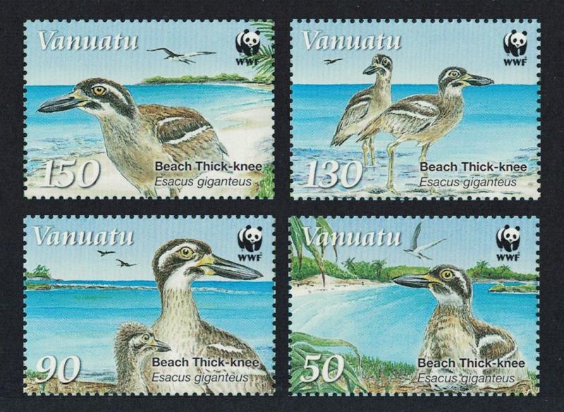 Vanuatu Birds WWF Beach Thick-knee 4v SG#MS1063 MI#1401-1404 SC#979