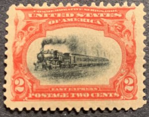 #295 – 1901 2c Pan-American Exposition: Empire State Express.  MNH OG