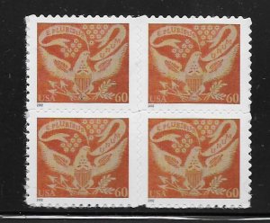 UNITED STATES,3646, MNH, BLOCK OF 4, EAGLE