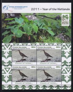 Cook Islands # 1382-1385, Year of the Wetlands, Sheets of Four, NH, 1/2 Cat.