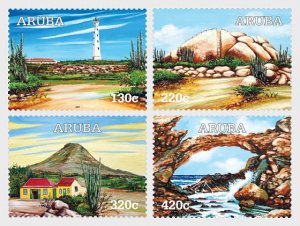 Aruba - Postfris/MNH - Complete set Landscapes 2022