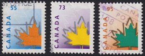 Canada - 1998 - Scott #1684-1686 - used - Maple Leaf