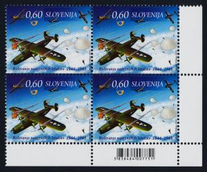 Slovenia 1038 BR Block MNH - Aircraft, Rescue of Allied Airmen, WWII