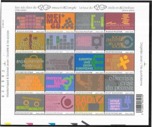 Belgium#1782 41C The 20th Century  Sheet of 20 (MNH) CV$22.00