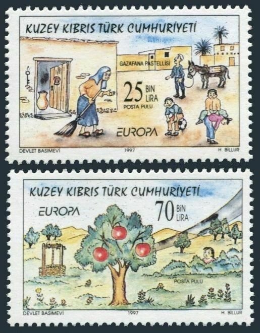 Turkish Cyprus 434-435,MNH.Michel 449-450. EUROPE-CEPT-1997.Stories.