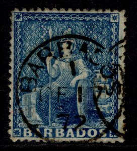 BARBADOS QV SG52, 1d blue, VFU. CDS pmk