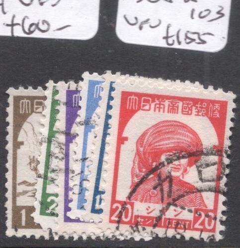 Burma Japanese Occupation SG J98-103 VFU (2dga)