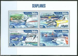 MALDIVES 2013 SEAPLANES SHEET MINT NH