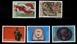 Switzerland Scott 772-776 MNH** 1986 stamp set