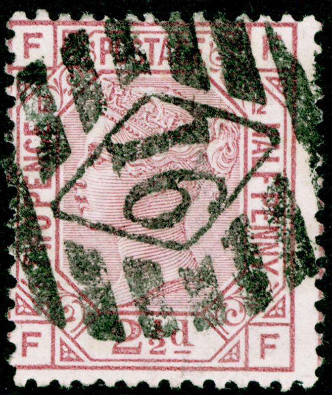 SG141, 2½d rosy mauve PLATE 12, USED. Cat £60. FF 