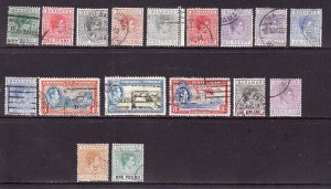 Bahamas-Sc #100-113-used KGVI set-definitives-1938-46