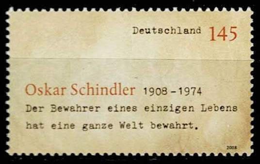 Germany 2008, Sc.#2481 MNH Birth Centenary of Oskar Schindler