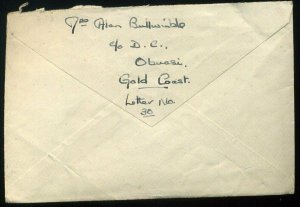 Gold Coast WWII 1943 KGVI SG129 1/ 3d Obuasi to Oxford