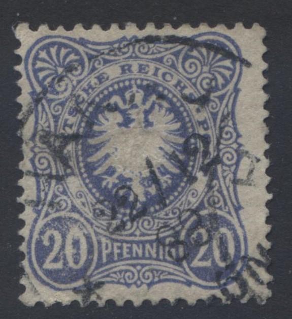 GERMANY. -Scott 40 - Pfennig  -1880 - Used - Brt.Ultra -Single 20pf Stamp1