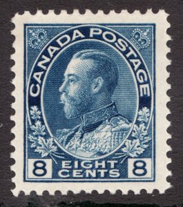 1925 Canada - Sc #115 - 8¢ Blue - Admiral Issue KGV - No Gum est$60