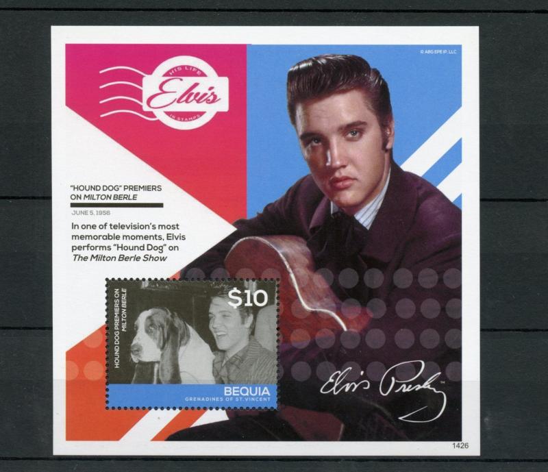 Bequia Grenadines St Vincent 2014 Mnh Elvis Presley Hound Dog Premiers 1v S S Ii Hipstamp hipstamp