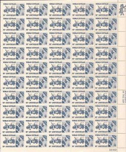 US Stamp - 1970 Woman Suffrage, 19th Amendment - 50 Stamp Sheet #1406