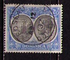 DOMINICA Sc# 72 USED FVF King George V Seal of Colony