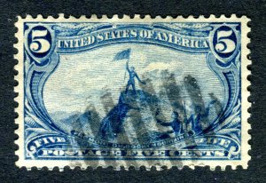 US 1898. Trans-Mississippi issue. 5c blue. Used. Sc#288.