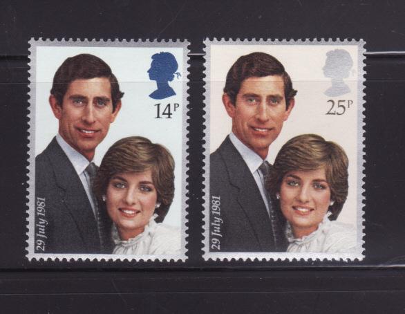 Great Britain 950-951 Set MNH Charles and Diana's Wedding (A