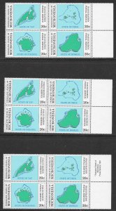 MICRONESIA (30) Setenant Blks-Plate Blocks Sc#4a (Sc#1-4) ALL Mint Never Hinged