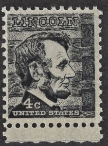 US 1282 MNH VF 4 Cent Abraham Lincoln