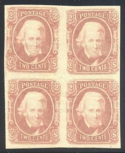 CSA #8a Mint NH BLOCK - 1863 2c Pale Red