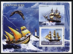 COMORO IS - 2008 - Sailing Ships & Lighthouses - Perf Min Sheet - MNH