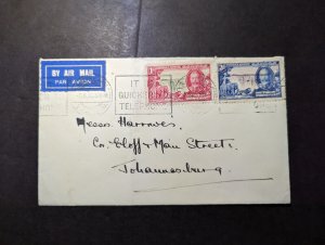 1933 Rhodesia Airmail Cover Salisbury to Johannesburg South Africa