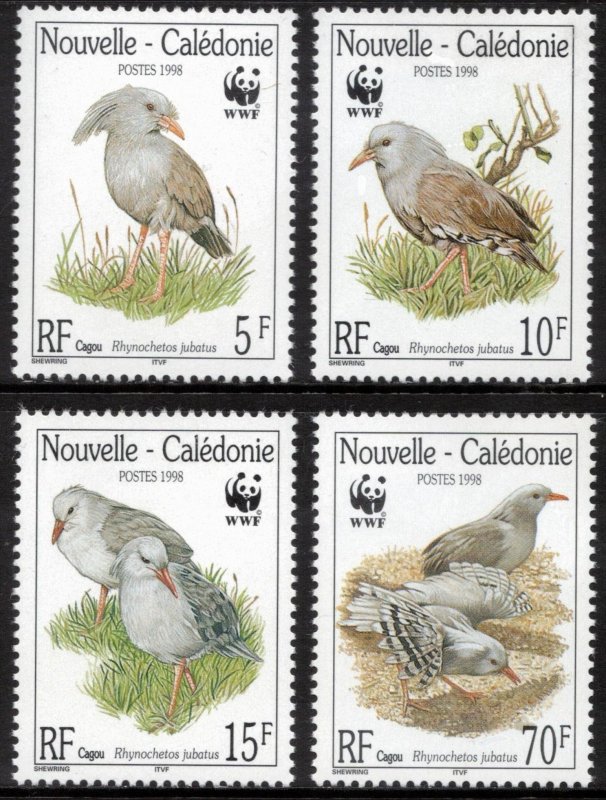 NEW CALEDONIA 1999 Birds/ WWF; Scott 798-801; MNH