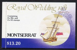 Montserrat 468b Booklet SB5 MNH Prince Charles Princess Diana Wedding, Ship