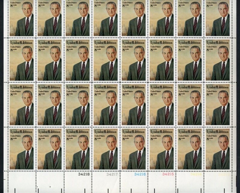 UNITED STATES SCOTT #1503 LYNDON B. JOHNSON SHEET(32) MINT NEVER HINGED