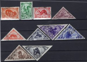 TANNU TUVA YR 1935,SC 61-70,USED,DIFFERENT TUVA ANIMALS