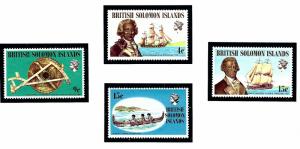 Solomon Is 228-31 MNH 1972 Explorers