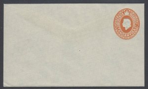 KUT, QEII 20c unused postal entire 