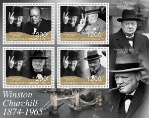 Stamps. Winston Churchill 2024 year 1+1 sheet perforated NEW